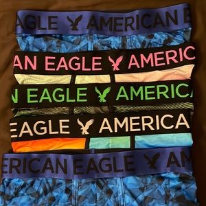 American Eagle boxer briefs men’s small (5) assorted colors.      g